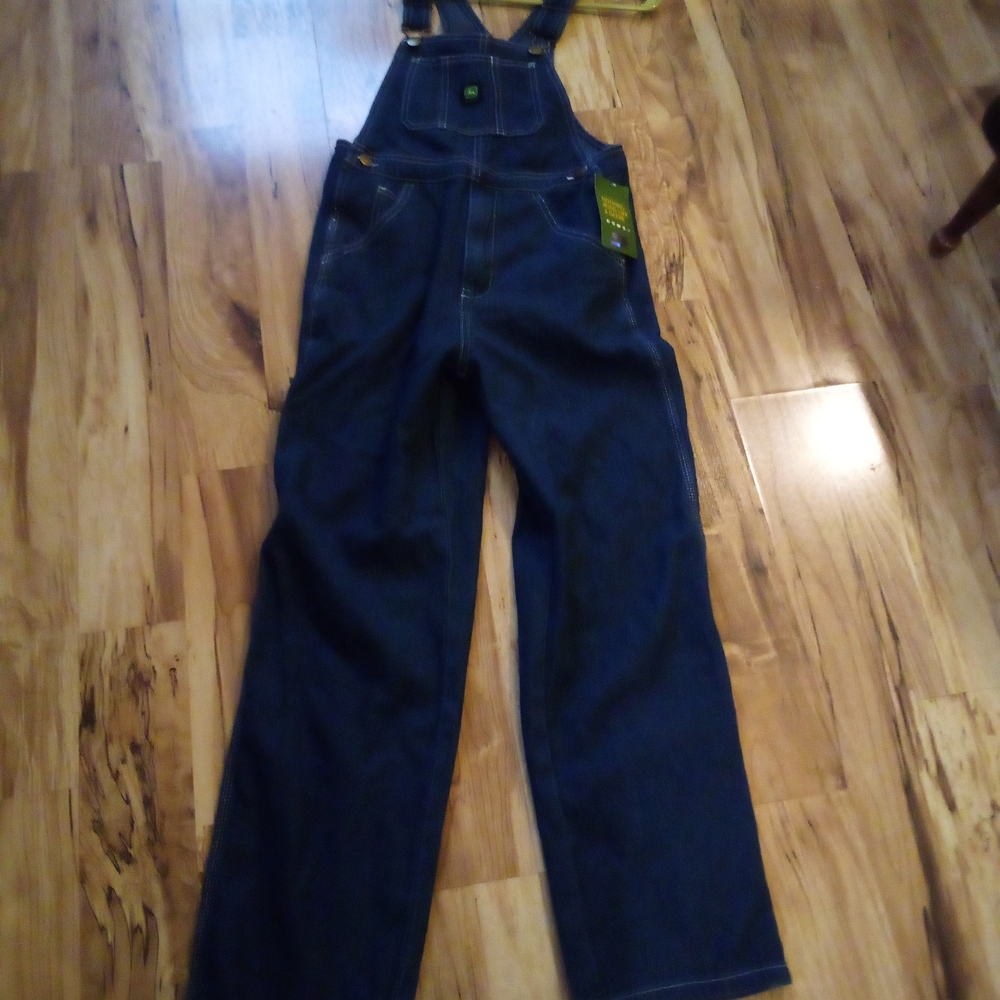 Teen Boy's Blue John Deere Denim Overalls